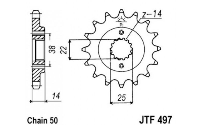 JT звезда передняя JTF497