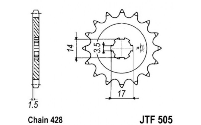 JT звезда передняя JTF505