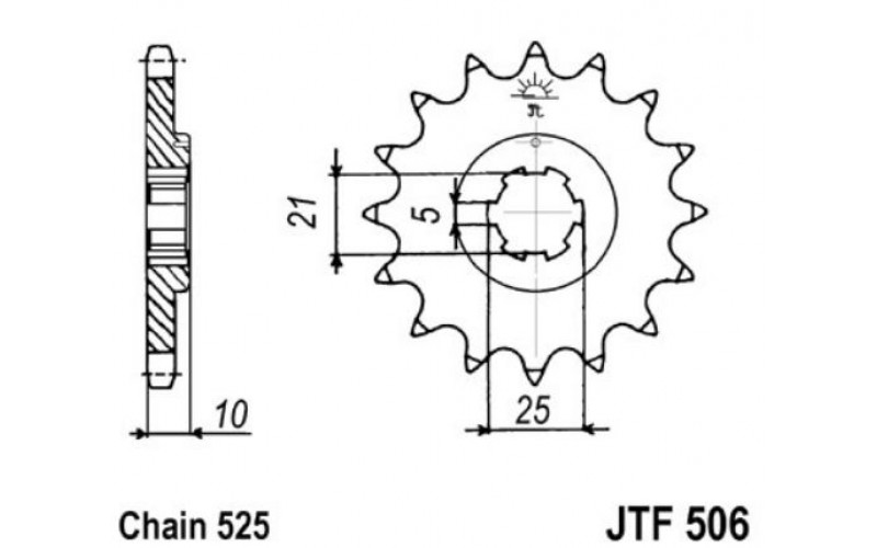 JT звезда передняя JTF506