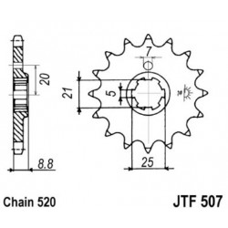 JT звезда передняя JTF507