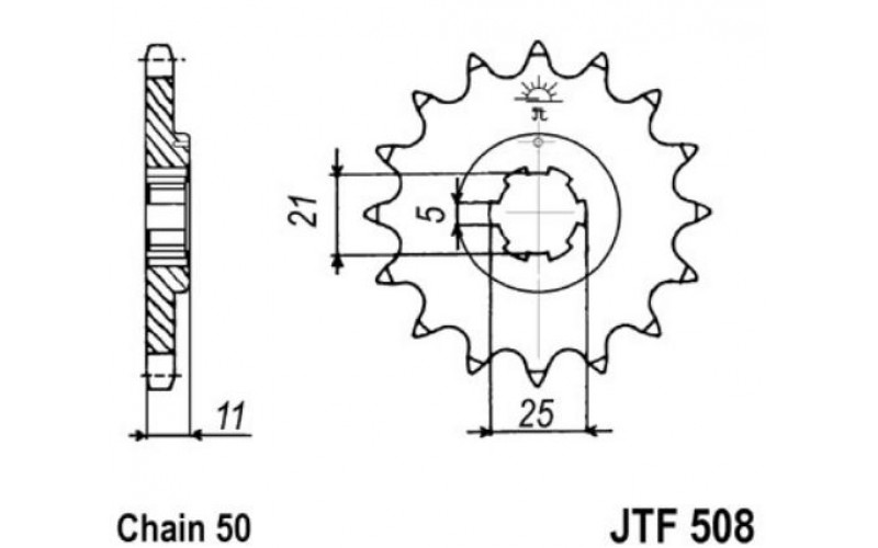 JT звезда передняя JTF508