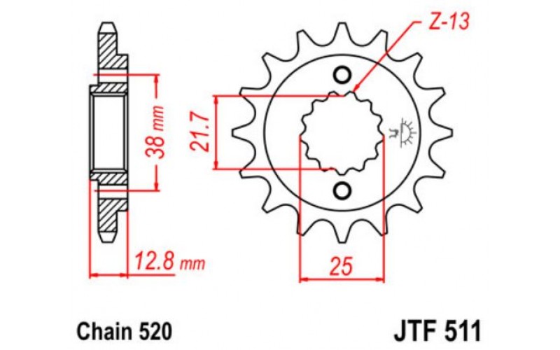 JT звезда передняя JTF511
