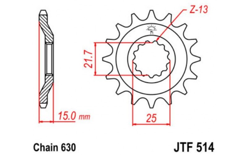 JT звезда передняя JTF514