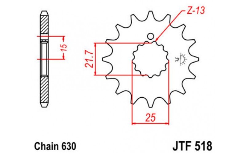 JT звезда передняя JTF518
