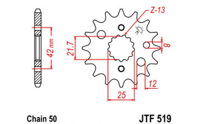 JT звезда передняя JTF519