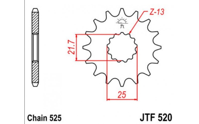 JT звезда передняя JTF520