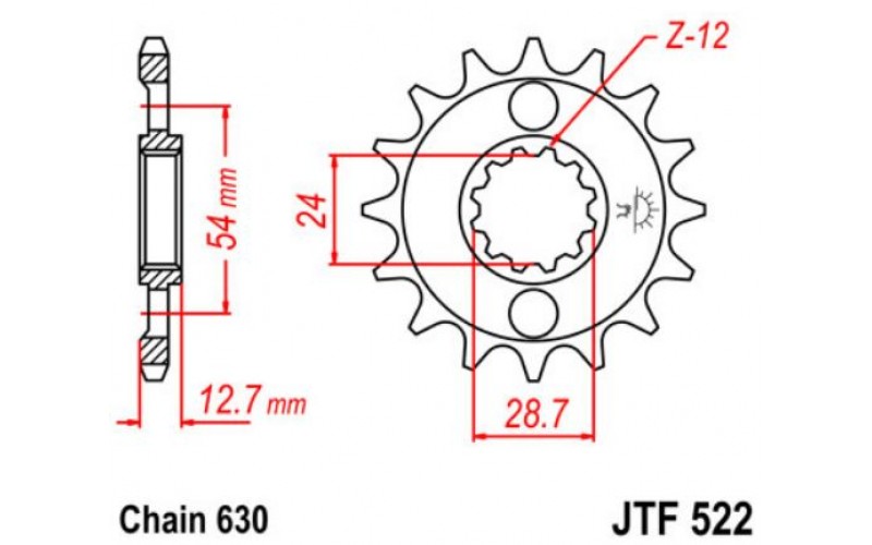 JT звезда передняя JTF522