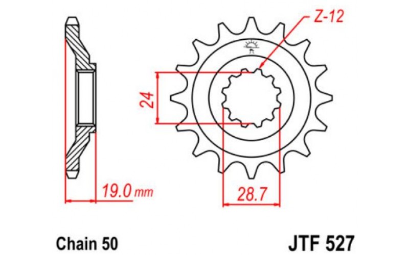 JT звезда передняя JTF527