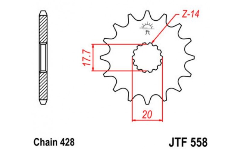JT звезда передняя JTF558