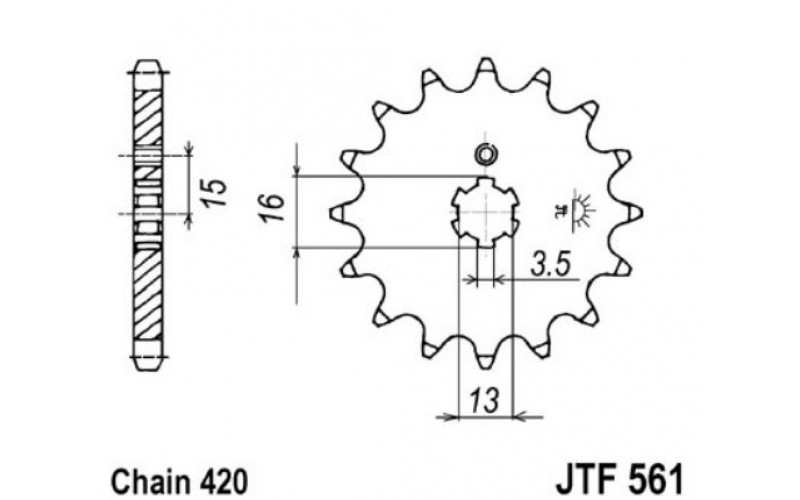 JT звезда передняя JTF561
