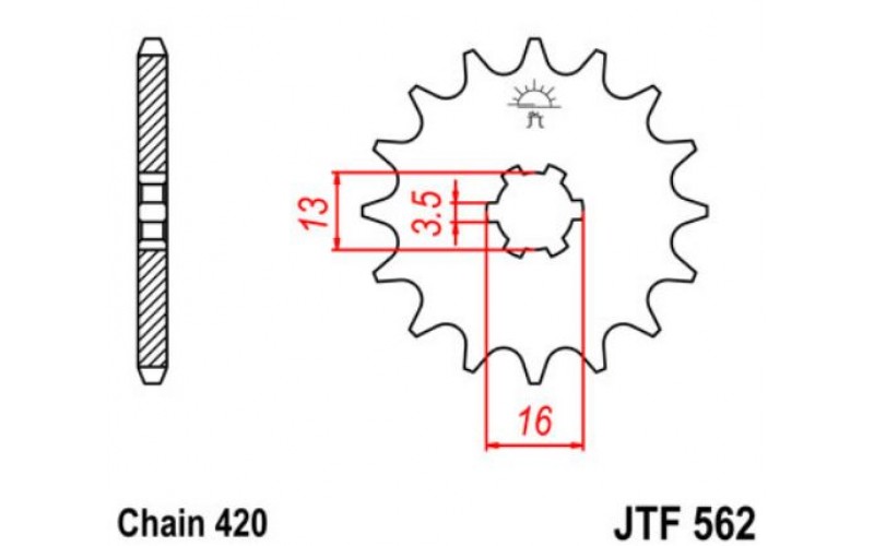 JT звезда передняя JTF562
