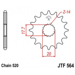 JT звезда передняя JTF564