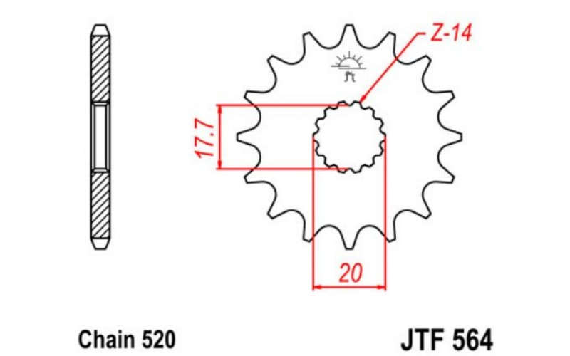 JT звезда передняя JTF564