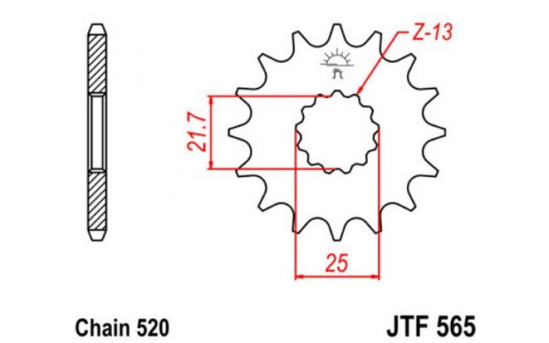 JT звезда передняя JTF565