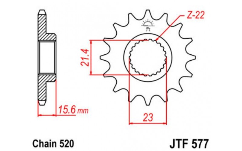 JT звезда передняя JTF577