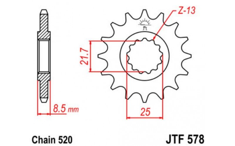 JT звезда передняя JTF578