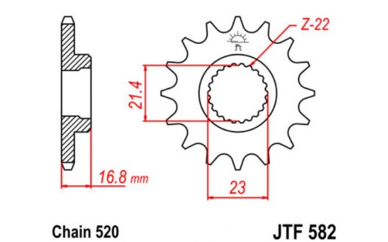 JT звезда передняя JTF582