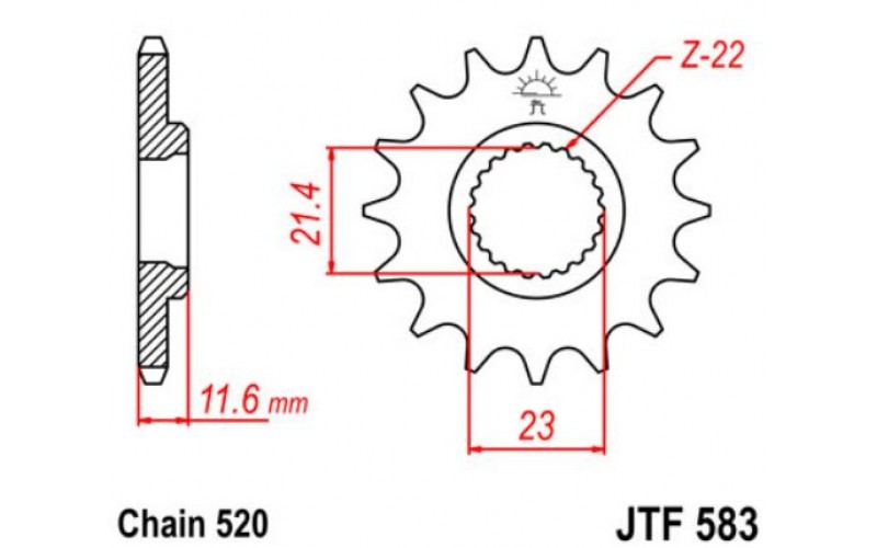 JT звезда передняя JTF583