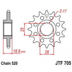 JT звезда передняя JTF705