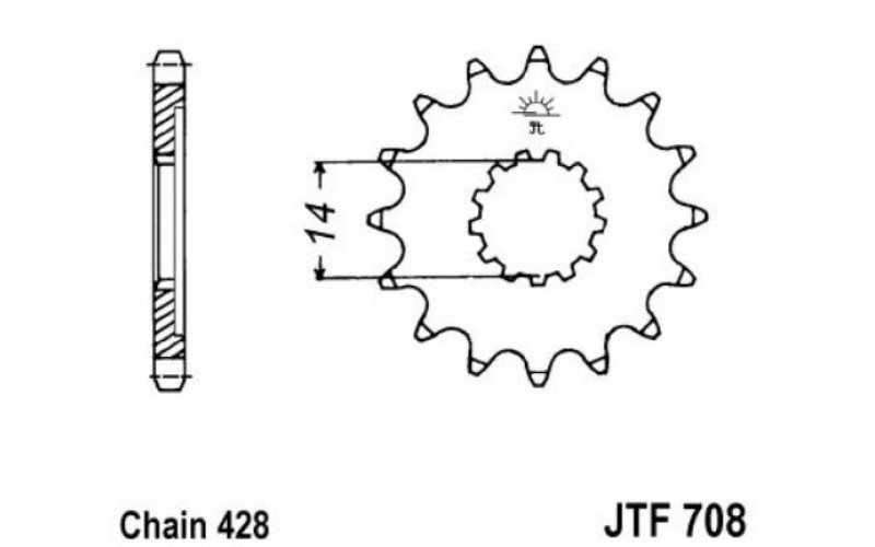 JT звезда передняя JTF708