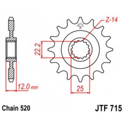 JT звезда передняя JTF715