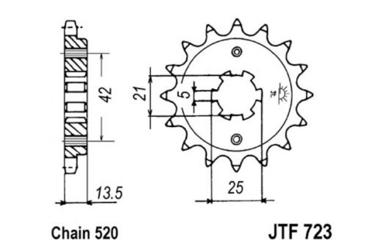 JT звезда передняя JTF723