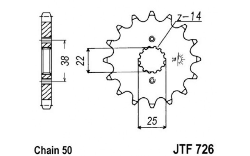 JT звезда передняя JTF726