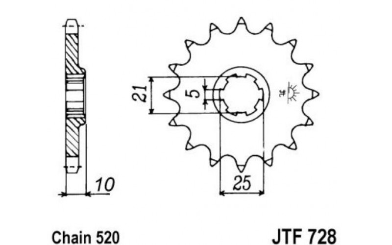 JT звезда передняя JTF728