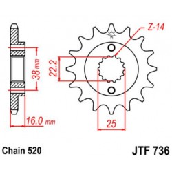 JT звезда передняя JTF736