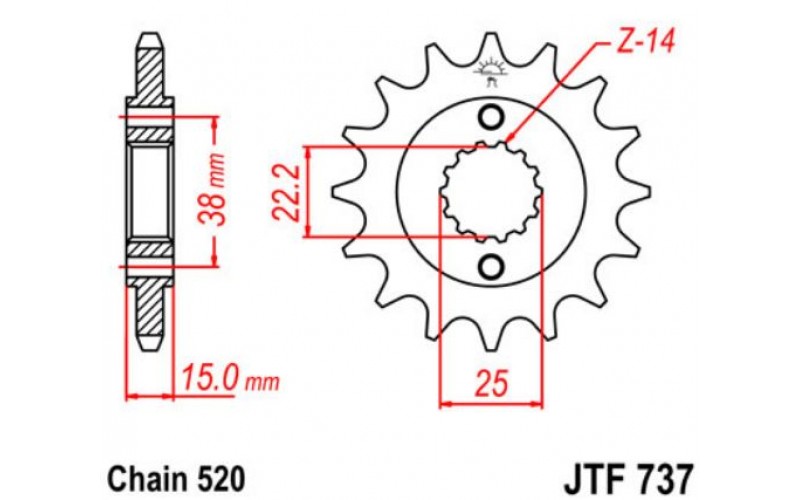 JT звезда передняя JTF737