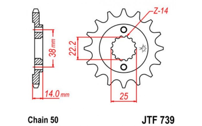 JT звезда передняя JTF739