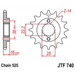 JT звезда передняя JTF740