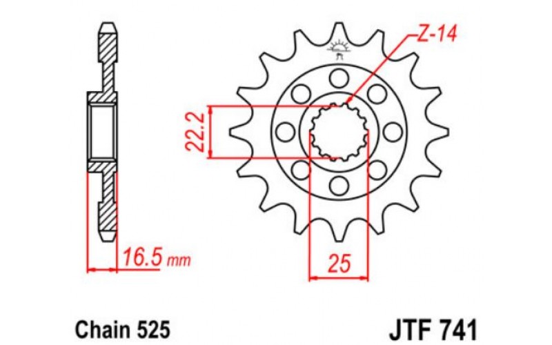 JT звезда передняя JTF741