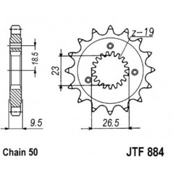 JT звезда передняя JTF884