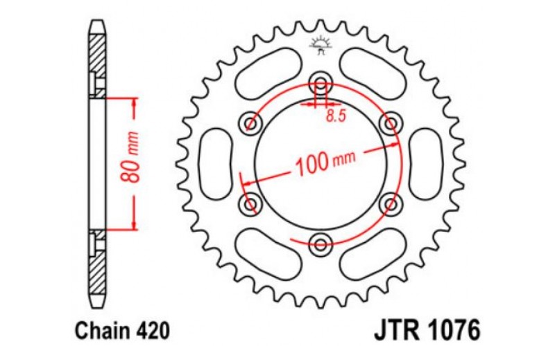JT звезда задняя JTR1076