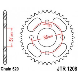 JT звезда задняя JTR1208