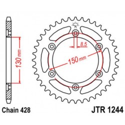 JT звезда задняя JTR1244