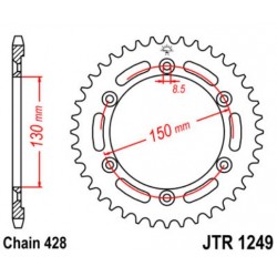 JT звезда задняя JTR1249