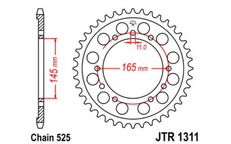 JT звезда задняя JTR1311