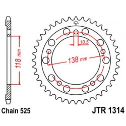 JT звезда задняя JTR1314
