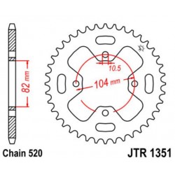 JT звезда задняя JTR1351