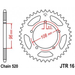 JT звезда задняя JTR16