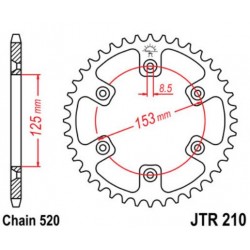 JT звезда задняя JTR210