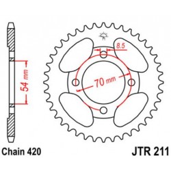 JT звезда задняя JTR211