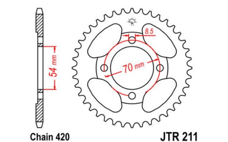 JT звезда задняя JTR211