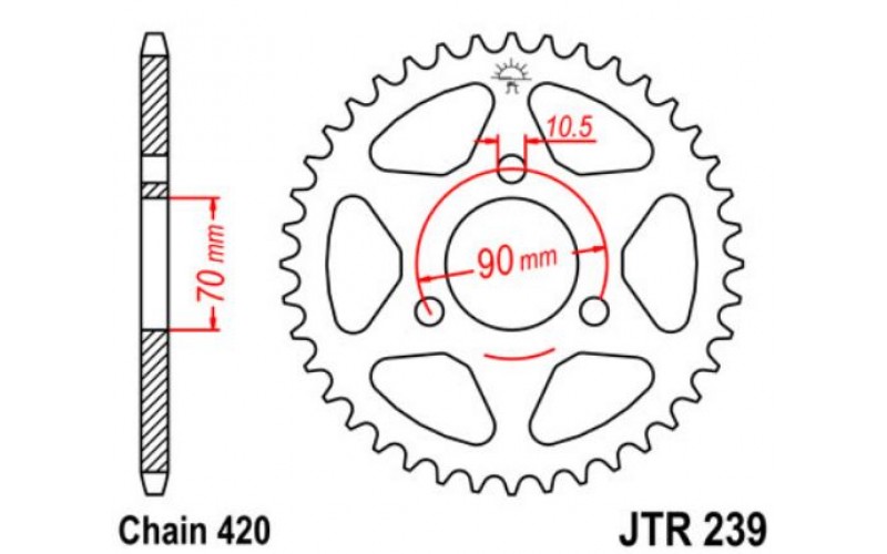 JT звезда задняя JTR239