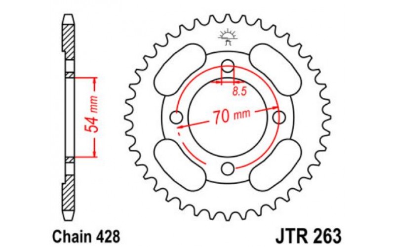 JT звезда задняя JTR263