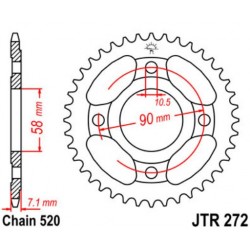 JT звезда задняя JTR272