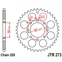 JT звезда задняя JTR273
