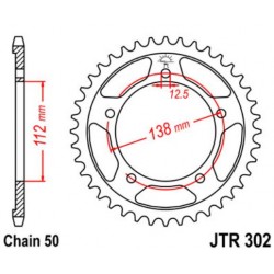 JT звезда задняя JTR302